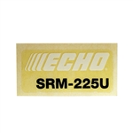 OEM Echo SRM-225 Label, Model